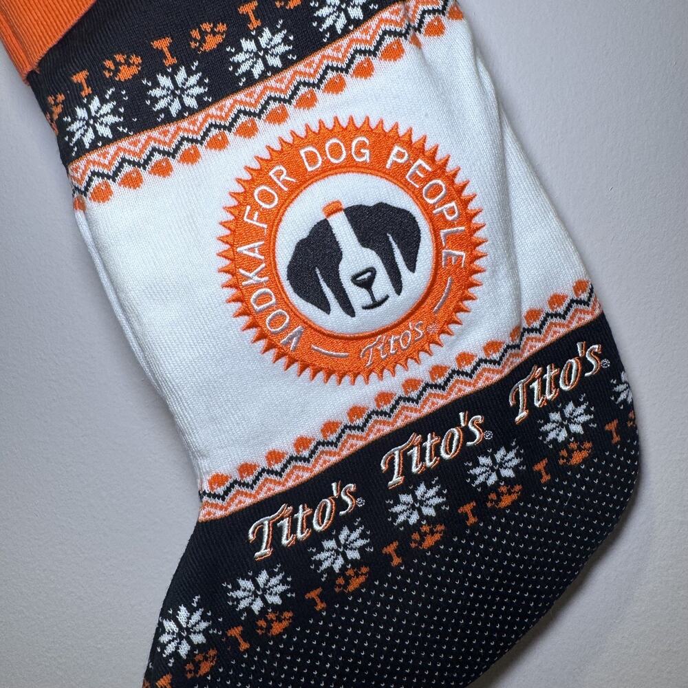 Tito's Vodka Christmas Stocking NWOT VODKA FOR DOGS